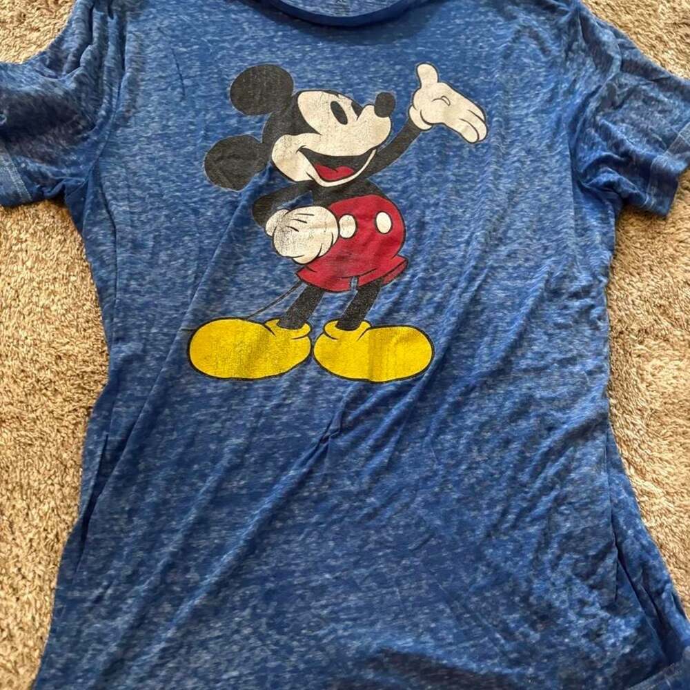 Disney Mickey Mouse Distressed Blue T-Shirt